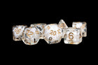 Gamers Guild AZ Metallic Dice Games 7-Die Set 16mm: Pearl - Copper Numbers Metallic Dice Games