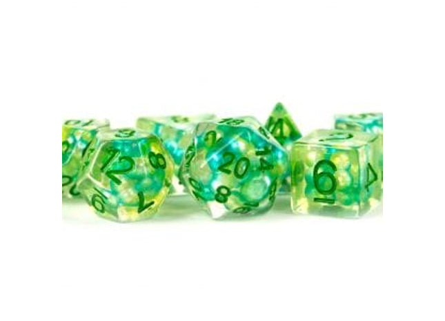 Gamers Guild AZ Metallic Dice Games 7-Die Set 16mm: Pearl - Sea Foam Metallic Dice Games