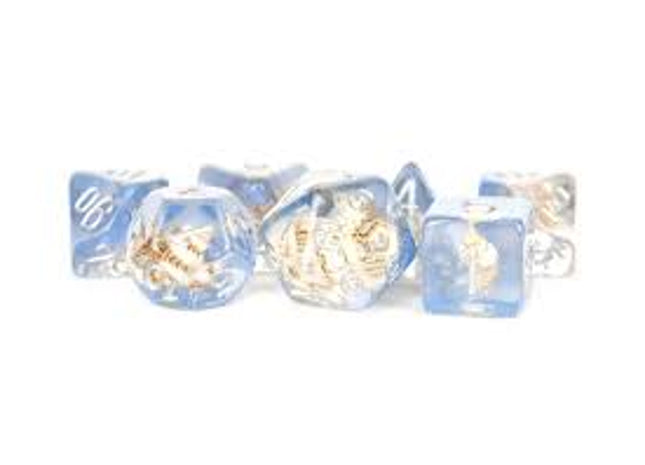 Gamers Guild AZ Metallic Dice Games 7-Die Set 16mm: Sea Conch Metallic Dice Games