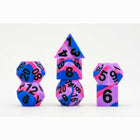 Gamers Guild AZ Metallic Dice Games 7-Die Set 16mm: Sharp Edge Silicone Dice - Bisexual Metallic Dice Games