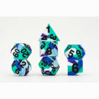 Gamers Guild AZ Metallic Dice Games 7-Die Set 16mm: Sharp Edge Silicone Dice - Gay Men Metallic Dice Games