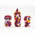 Gamers Guild AZ Metallic Dice Games 7-Die Set 16mm: Sharp Edge Silicone Dice - Lesbian Metallic Dice Games
