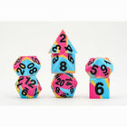 Gamers Guild AZ Metallic Dice Games 7-Die Set 16mm: Sharp Edge Silicone Dice - Pansexual Metallic Dice Games