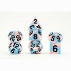 Gamers Guild AZ Metallic Dice Games 7-Die Set 16mm: Sharp Edge Silicone Dice - Transgender Metallic Dice Games