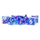 Gamers Guild AZ Metallic Dice Games 7-Die Set Handcrafted Sharp Edge: Oceanic Flare Metallic Dice Games