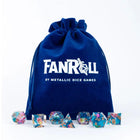 Gamers Guild AZ Metallic Dice Games MDG Blue  Velvet Dice Bag with Gold Satin - 4