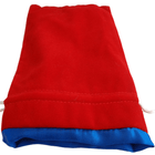 Gamers Guild AZ Metallic Dice Games MDG Large Red Velvet Dice Bag with Blue Satin - 6