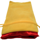Gamers Guild AZ Metallic Dice Games MDG Small Gold Velvet Dice Bag with Red Satin - 4