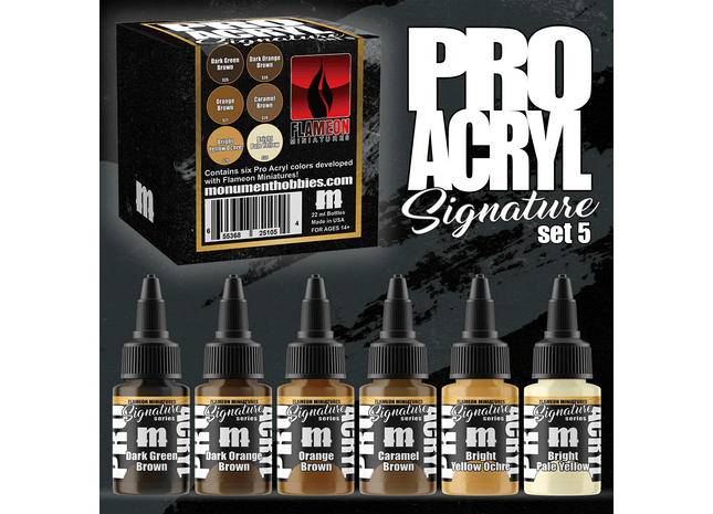 Gamers Guild AZ Monument Hobbies Pro Acryl: Expansion - Signature Series Set 5 Flameon Miniatures Monument Hobbies