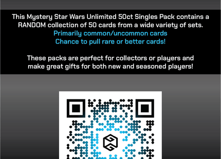 Gamers Guild AZ Mystery Bag Mystery Star Wars Unlimited 50ct Singles Pack Gamers Guild AZ