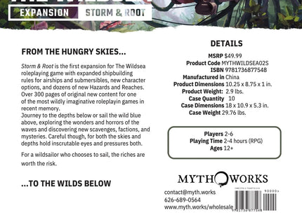 Gamers Guild AZ Mythworks The Wildsea RPG: Storm and Root Expansion (Pre-Order) Indie Press Revolution