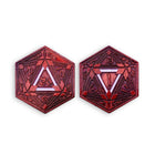 Gamers Guild AZ Norse Foundry Metal RPG Crit/Fail Coin - Red Plated 25mm Norse Foundry