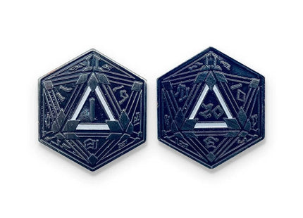 Gamers Guild AZ Norse Foundry Metal RPG Crit/Fail Coin - Shiny Silver Plated 25mm Norse Foundry