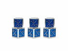 Gamers Guild AZ Norse Foundry Norse Foundry: 1/+1 & -1/-1 D6 Blue Pack of 6 CCG Metal Dice Norse Foundry