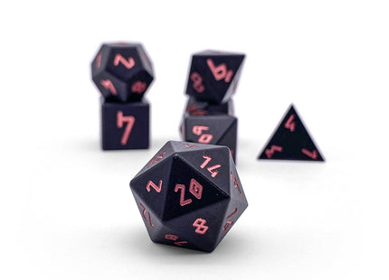 Gamers Guild AZ Norse Foundry Norse Foundry Aluminum Orb Dice - 7-Piece Set - Orb of Fire Norse Foundry