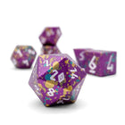 Gamers Guild AZ Norse Foundry Norse Foundry Aluminum Wondrous Dice - 7-Piece Set - Mardi Gras Norse Foundry