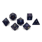 Gamers Guild AZ Norse Foundry Norse Foundry - Black Obsidian - Raised Holographic 7 Piece Rpg Set Gemstone Dice Norse Foundry