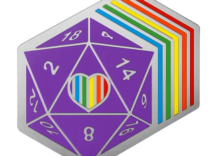 Gamers Guild AZ Norse Foundry Norse Foundry: D20 Retro Rainbow Pin Norse Foundry