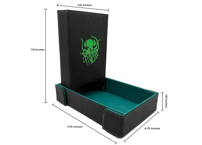Gamers Guild AZ Norse Foundry Norse Foundry: Dice Tray/Dice Tower Bundle: Green Cthulhu Norse Foundry