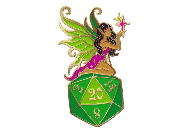 Gamers Guild AZ Norse Foundry Norse Foundry: Fairy D20 Pin - Green Norse Foundry