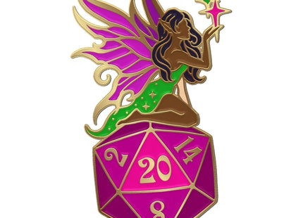 Gamers Guild AZ Norse Foundry Norse Foundry: Fairy D20 Pin - Pink Norse Foundry