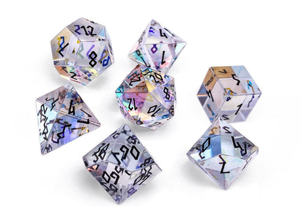 Gamers Guild AZ Norse Foundry Norse Foundry Glass 7 Piece - K9 Rainbow Glass - Black Font Norse Foundry