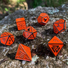 Gamers Guild AZ Norse Foundry Norse Foundry Metal Dice Set - 7-Piece Set - Molten Lava Norse Foundry