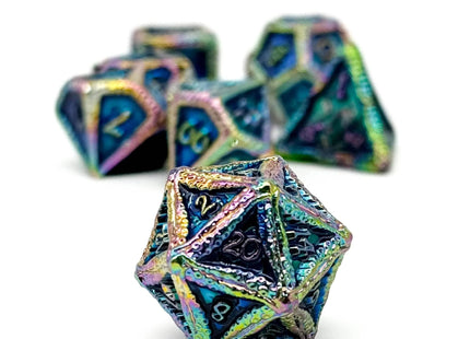 Gamers Guild AZ Norse Foundry Pirate Dice - Rogue Wave 7 Piece RPG Set Alloy Dice Norse Foundry