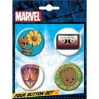 Gamers Guild AZ Novelties 4 Button Set: Marvel Groot Ata-Boy Inc