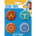 Gamers Guild AZ Novelties 4 Button Set: Star Trek Classic Set  6 Ata-Boy Inc