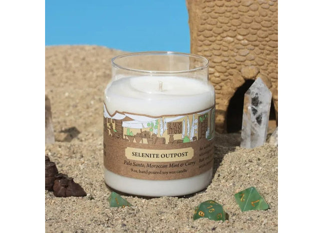 Gamers Guild AZ Novelties Cantrip Candles: Selenite Outpost 9 oz. Cantrip Candles