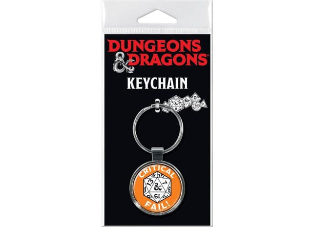 Gamers Guild AZ Novelties DnD Critical Fail Keychain Ata-Boy Inc