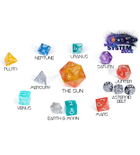 Gamers Guild AZ Novelties Gate Keeper Games: “Solar System Dice” Specialty 14-Die Dice Set Gate Keeper Games