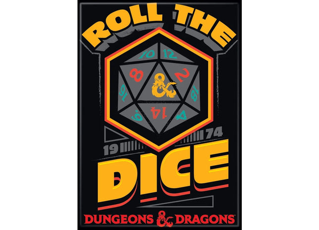 Gamers Guild AZ Novelties Magnet: D&D Roll the Dice Ata-Boy Inc