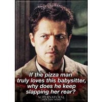 Gamers Guild AZ Novelties Magnet: Supernatural Castiel Pizza Man Ata-Boy Inc