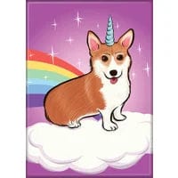 Gamers Guild AZ Novelties Magnet: WTIA Enchanted Corgi Ata-Boy Inc