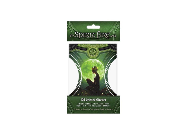 Gamers Guild AZ Orange Nebula Spirit Fire: Semi-transparent Printed Sleeves: Be at Peace (Green) (Pre-Order) GTS