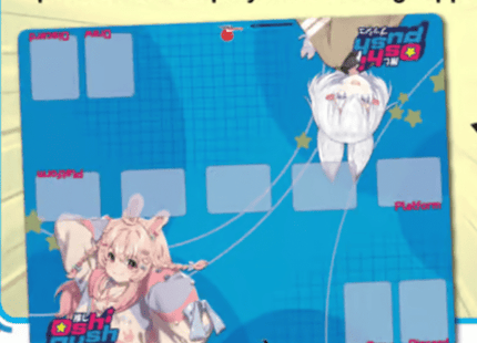 Gamers Guild AZ Oshi Push! Oshi Push! - Pippa & Tenma 2-Player Playmat (Pre-Order) Kickstarter