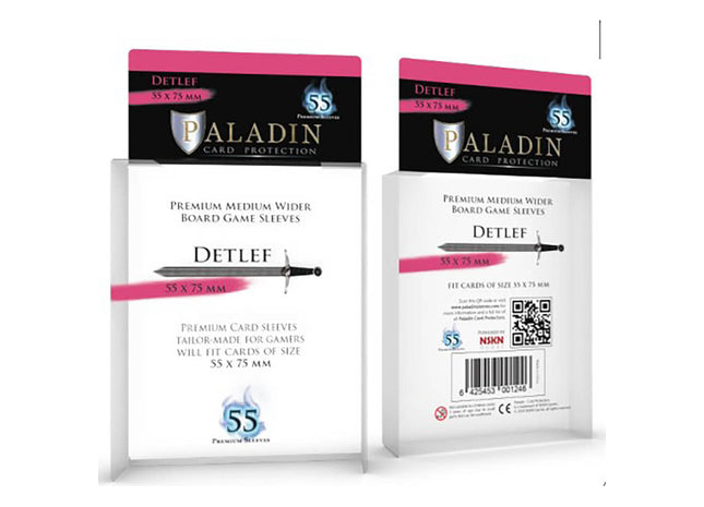 Gamers Guild AZ Paladin Paladin Board Game Sleeves: Detlef (Premium Medium Wider) GTS
