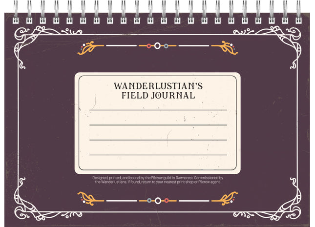 Gamers Guild AZ Pandion Games Midnight Muscadines: Wanderlustian Journal (Pre-Order) AGD