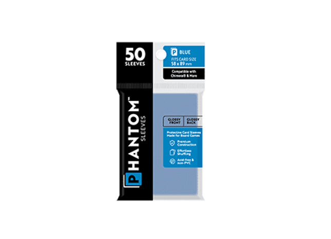 Gamers Guild AZ Phantom Sleeves Phantom Sleeves: Blue Size - 50ct Sleeves (Matte/Matte) Capstone Games