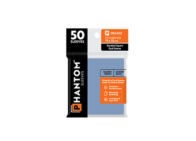 Gamers Guild AZ Phantom Sleeves Phantom Sleeves: Orange Size - 50ct Sleeves (Glossy/Glossy) Capstone Games