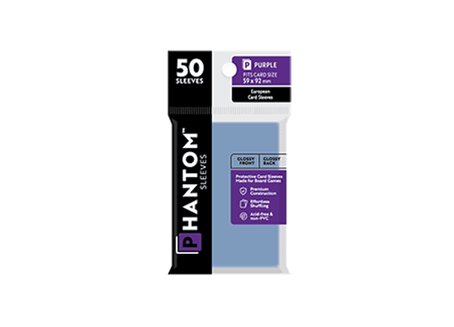 Gamers Guild AZ Phantom Sleeves Phantom Sleeves: Purple Size - 50ct Sleeves (Glossy/Glossy) Capstone Games