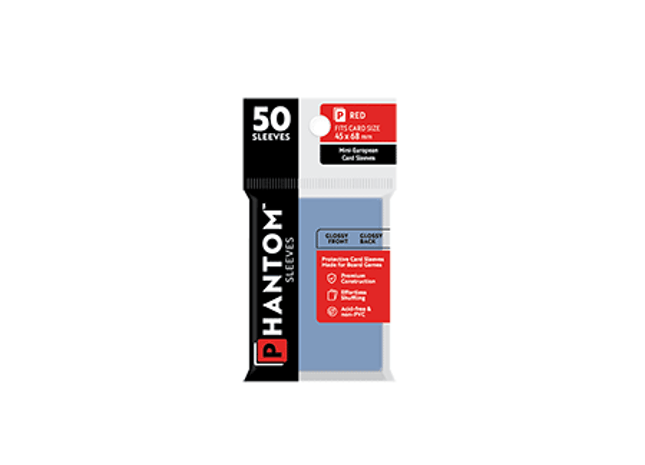 Gamers Guild AZ Phantom Sleeves Phantom Sleeves: Red Size - 50ct Sleeves (Matte/Matte) Capstone Games