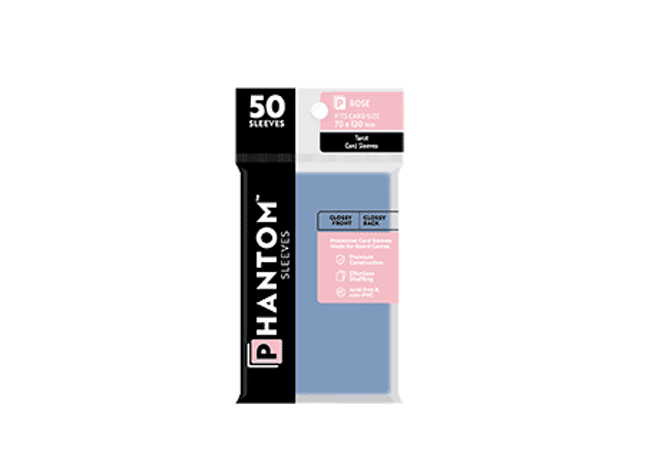 Gamers Guild AZ Phantom Sleeves Phantom Sleeves: Rose Size - 50ct Sleeves (Matte/Matte) Capstone Games