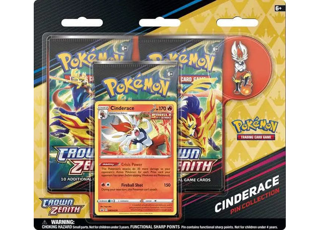 Gamers Guild AZ Pokemon Pokemon TCG: Crown Zenith - Pin Collection - Cinderace Pokemon