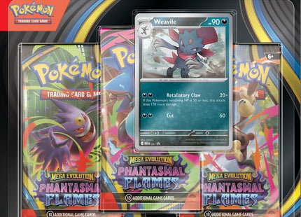 Gamers Guild AZ Pokemon Pokemon TCG: Mega Evolution 2 - Phantasmal Flames 3-Pack Blister (Pre-Order) Pokemon