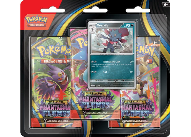 Gamers Guild AZ Pokemon Pokemon TCG: Mega Evolution 2 - Phantasmal Flames 3-Pack Blister (Pre-Order) Pokemon