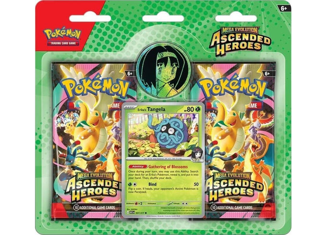 Gamers Guild AZ Pokemon Pokemon TCG: Mega Evolutions 2.5 - Ascended Heroes 2-Pack Blister - Erika Pokemon