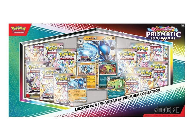 Gamers Guild AZ Pokemon Pokemon TCG: Scarlet & Violet: Prismatic Evolutions - Lucario ex & Tyranitar ex Premium Collection (Sam's Club Exclusive) Pokemon